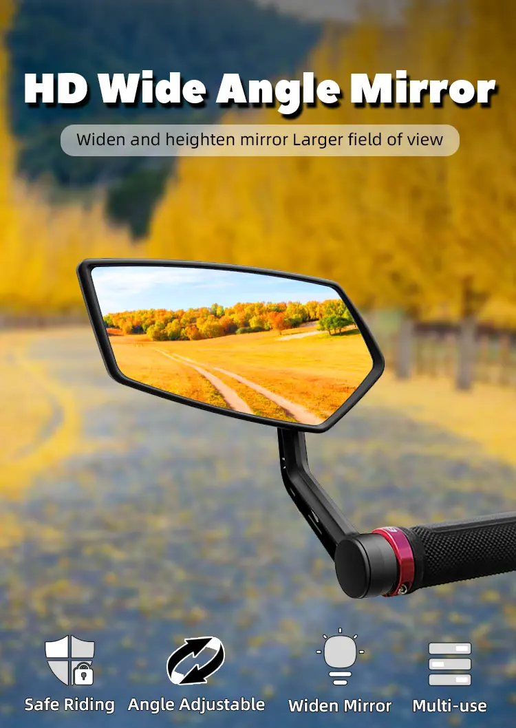 Description Picture 2 of itemEASYDO Bicycle Mirror Universal WideRange 360° Adjustable Rearview Mirror Electric Scooter Convex Glass Durable Bike Accessories