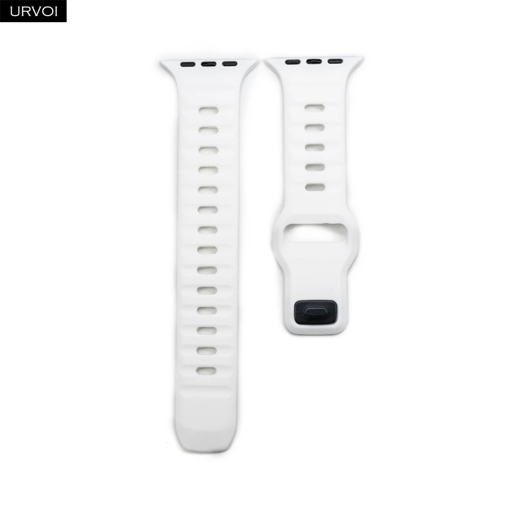 Breathable Silicone Pin-and-Tuck Closure Watch Strap