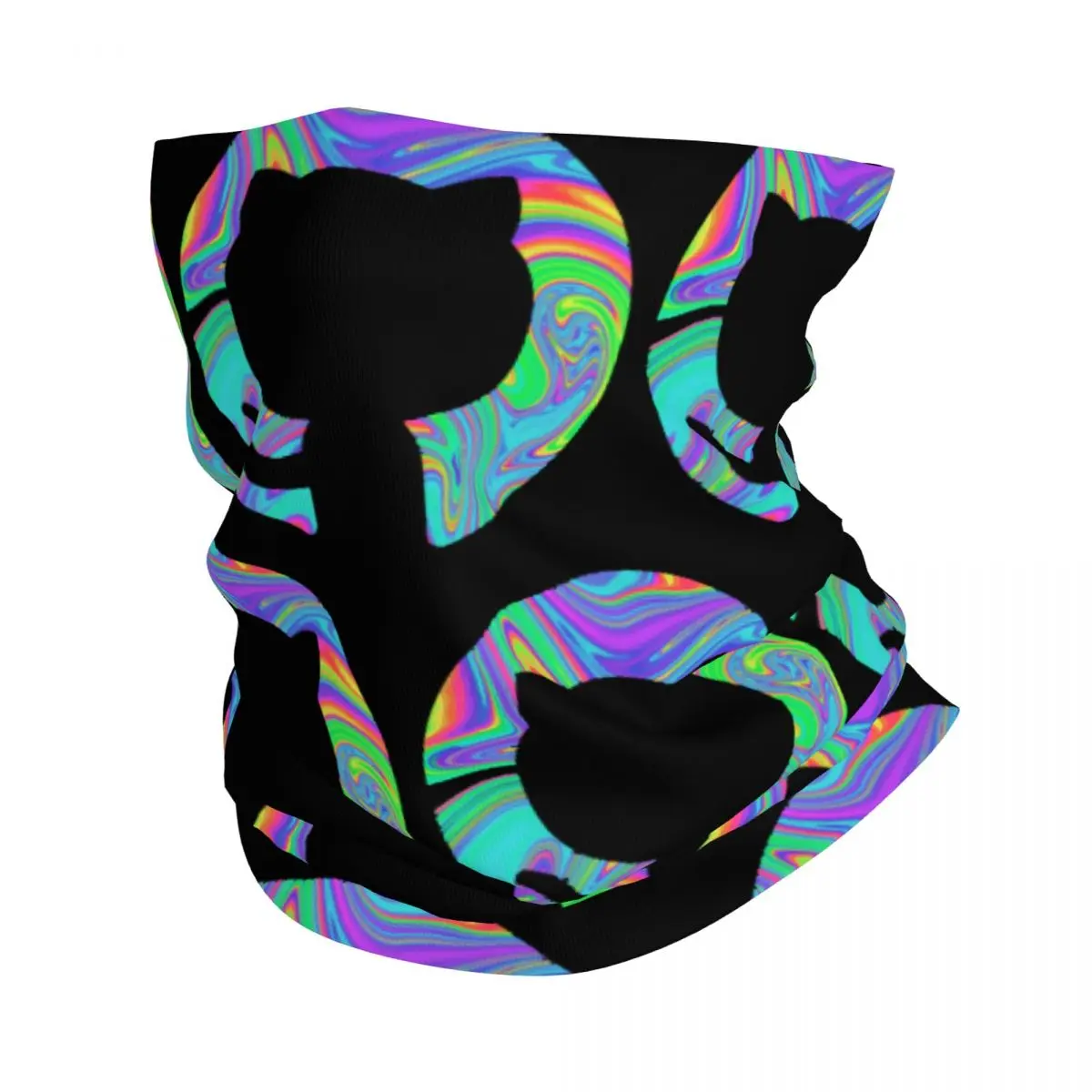 

Psychedelic Github Neck Gaiter Printed Unisex Face Mask Scarf Warm Headband Hiking Windproof