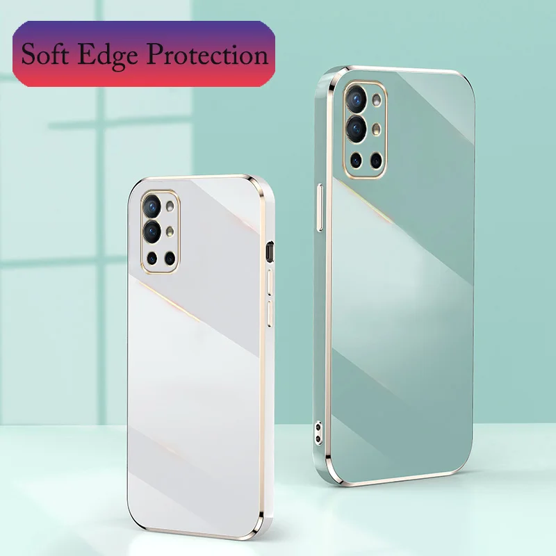 Luxury Square Edge Glossy Plated Phone Case For Oneplus Series_voghion.com