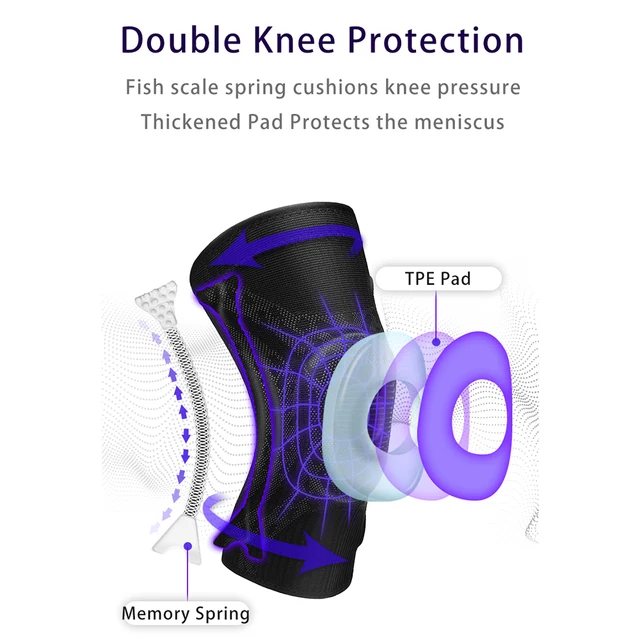 1PC Sports Knee Pads Compression Elastic Knee Support Fitness Gear Basketball Volleyball Rodilleras 3