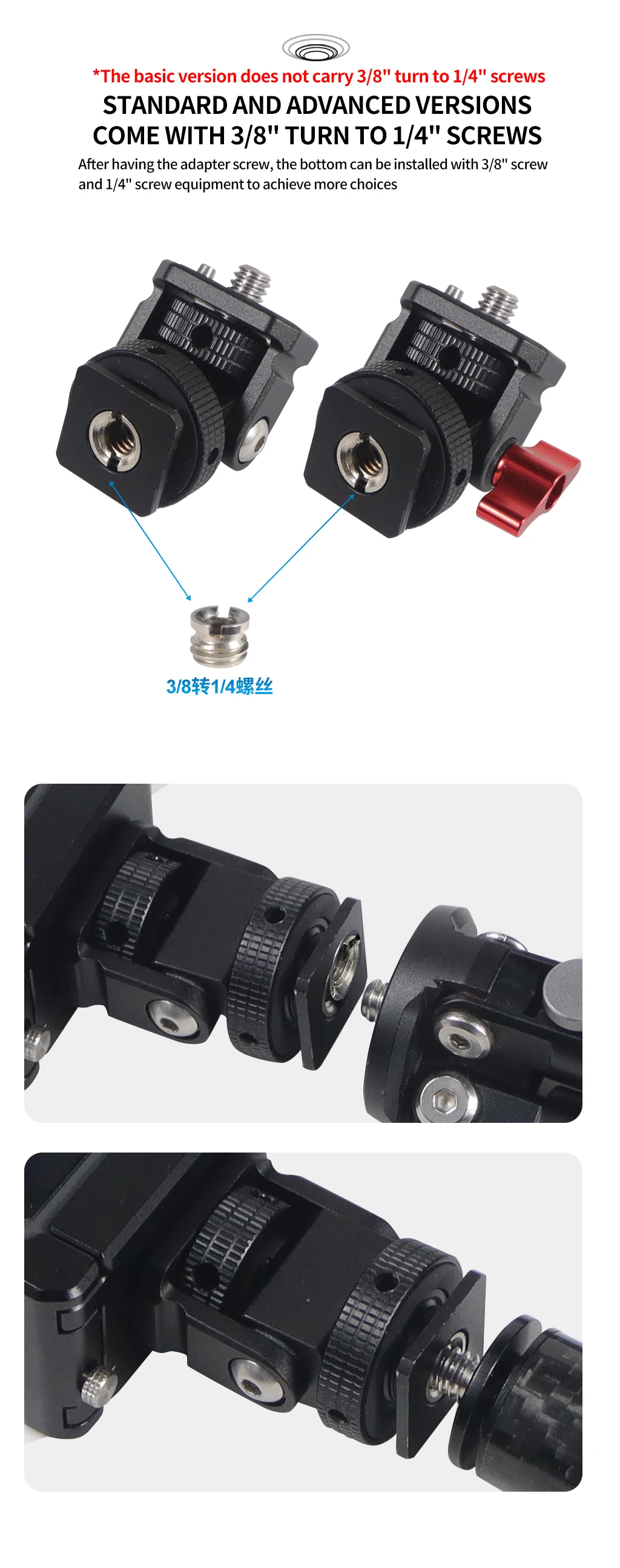 Monitor EVF Stand Holder Cold Shoe Mount for Camera Field Monitor Microphone Hot