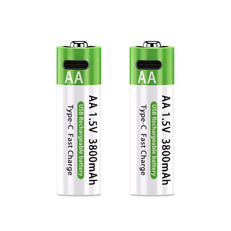 סוללת AA/AAA נטענת 3000mAh/3800mAh סוללת ליתיום 1.5V מתח קבוע טעינה מהירה סוג-C עבור עכבר מרחוק צעצוע ועוד