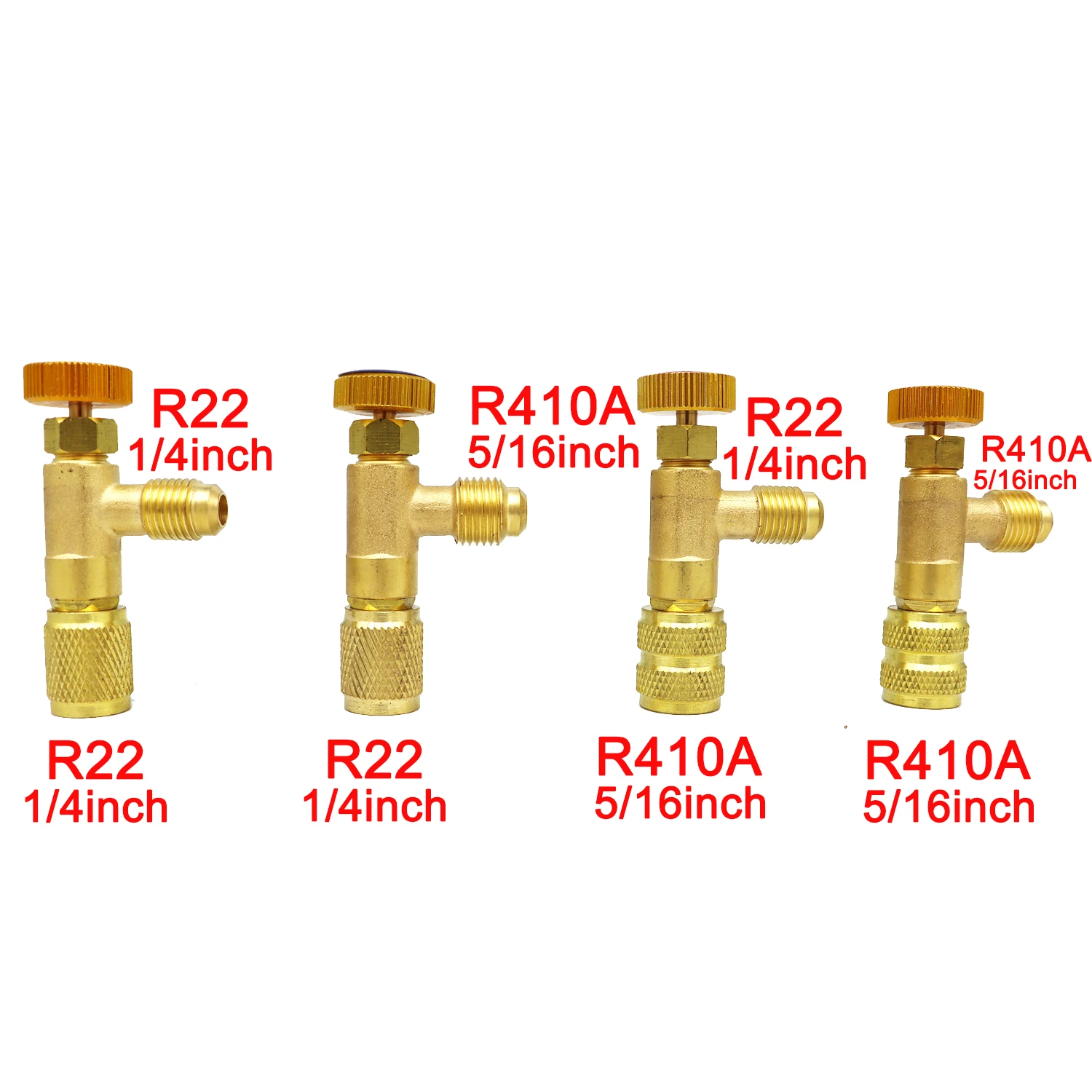 R410A R22 냉매 충전 밸브 R410A R22 에어컨 매니폴드용 액체 안전 어댑터 흐름 제어 볼 밸브
