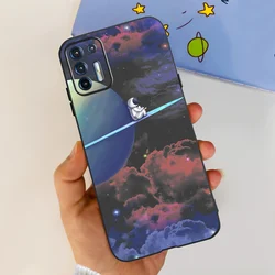 Stylish Black Silicone Bumper Phone Case - Soft TPU Cover with Fashionable Design for Moto G9 Power (Gold)