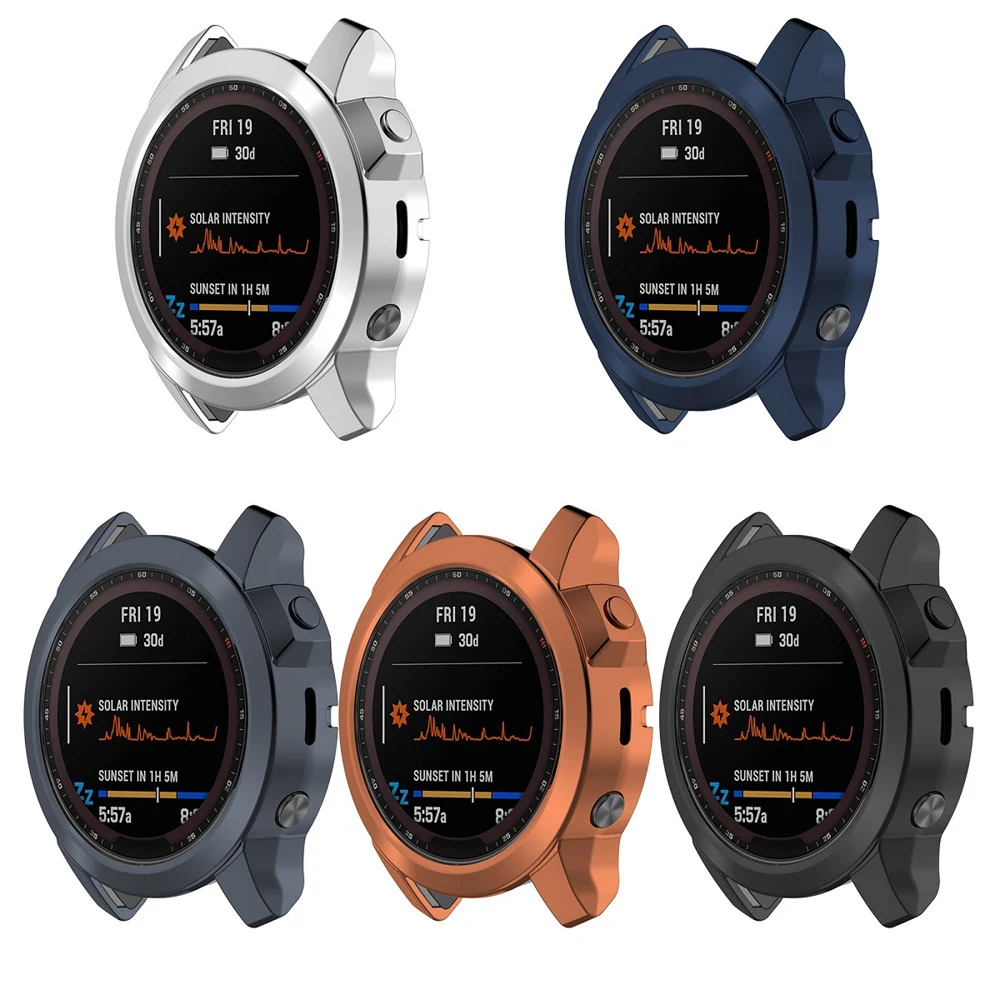 Silicone Smartwatch Protector with TPU Plating - Protective Case Sleeve