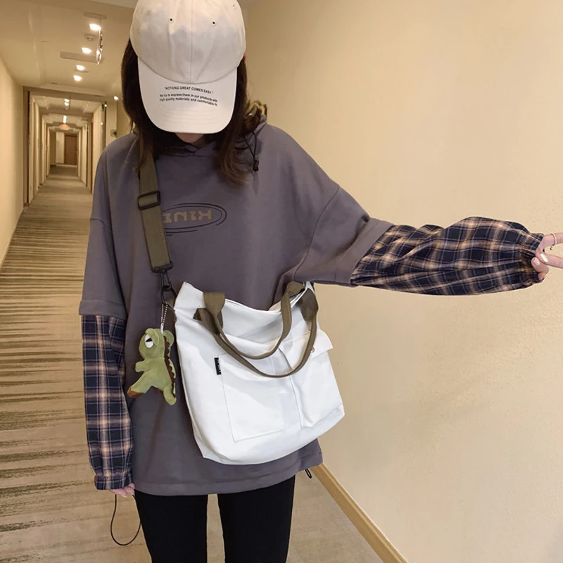 Bags 2023 Trend Multifunction Design Fashion Large Capacity Handbags Female Totes Shoulder Canvas Bag for Women