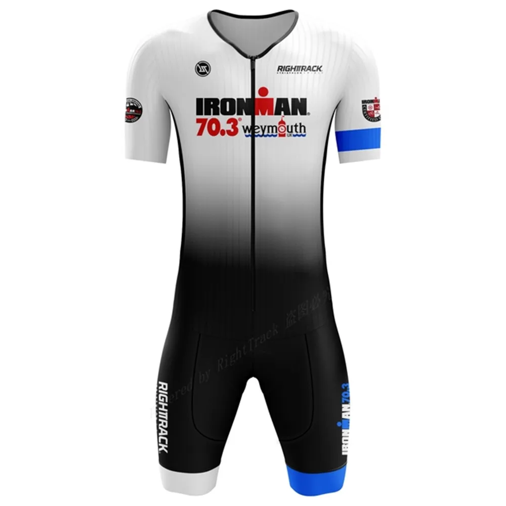 

Summer Men's Short Sleeve Triathlon Race Suit Tri Sets Pro Team Cycling/Running/Swimming Jumpsuit Quick Dry Breathable Skinsuit