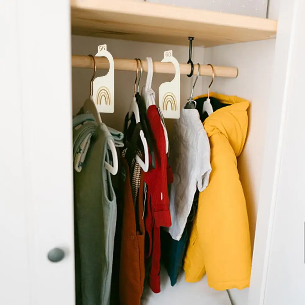 Description Picture 5 of item8Pcs/Set Clothing Rack Divider Wooden Closet Size Divider Baby Closet Organizers Hanger Separators Hanging Closet Dividers