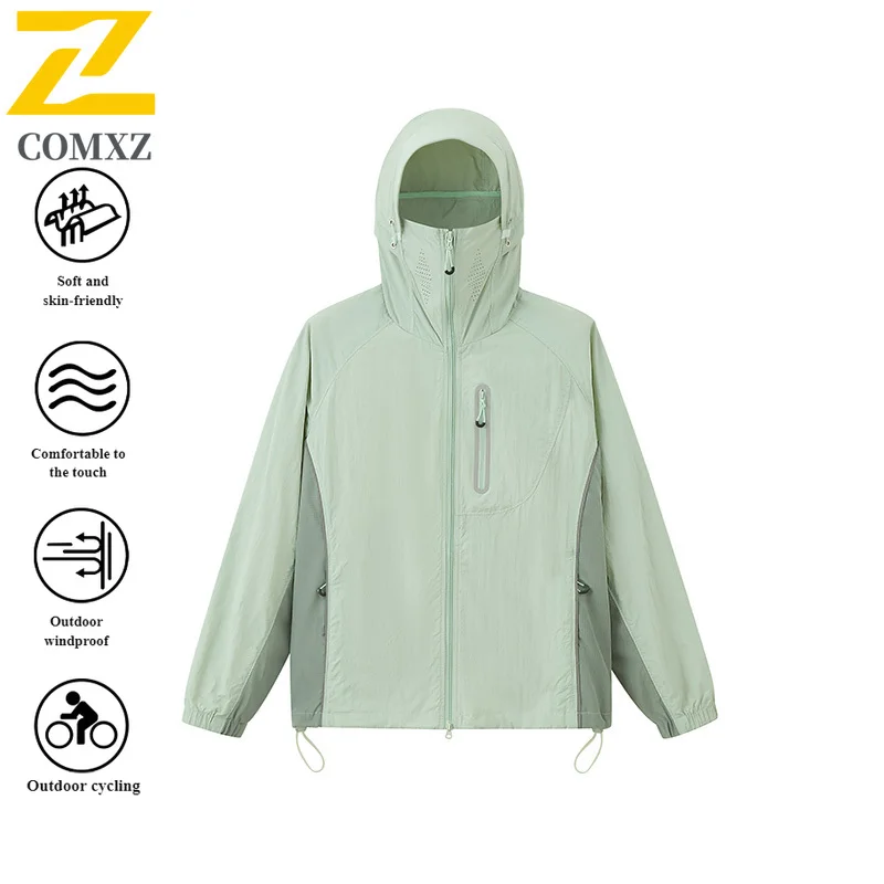 EIAO Summer Outdoor UV Protection Jacket UPF50+ Waterproof Lightweight Ice Silk Sun Hoodie for Hiking Men Women  Camping Fishing