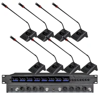 MiCWL – système de Microphone numérique sans fil UHF, 8 canaux, 8 tables de conférence, casque portatif, micros Lavalier, fréquence 500MHz-590MHz 1