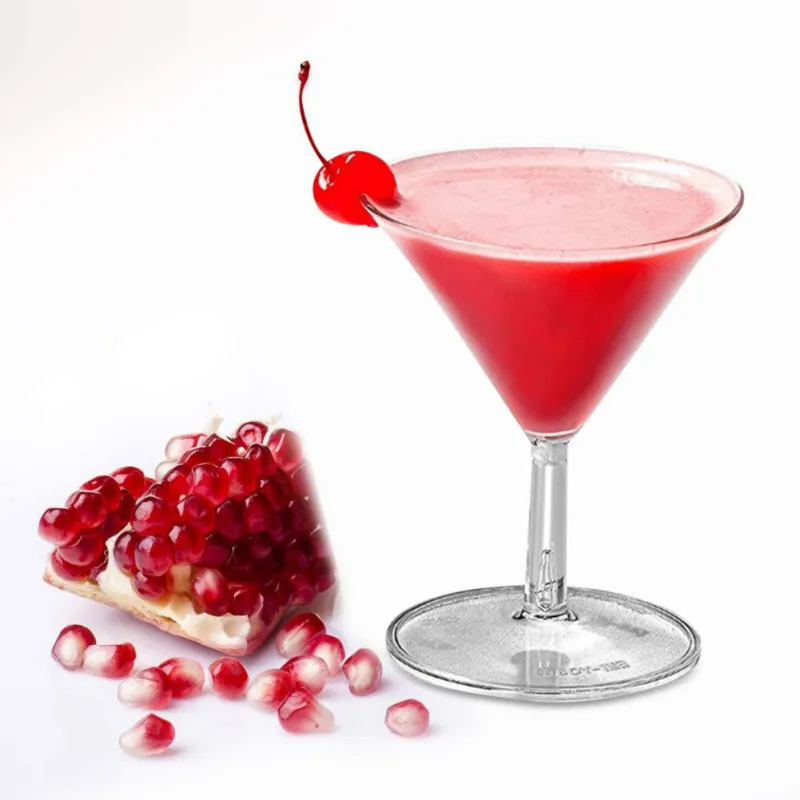 Plastic Disposable Cup 60ml Martini Glasses Ice Cream Cup Home Christmas Party Cocktail Wine Champagne Standing Cups 12pcs/set
