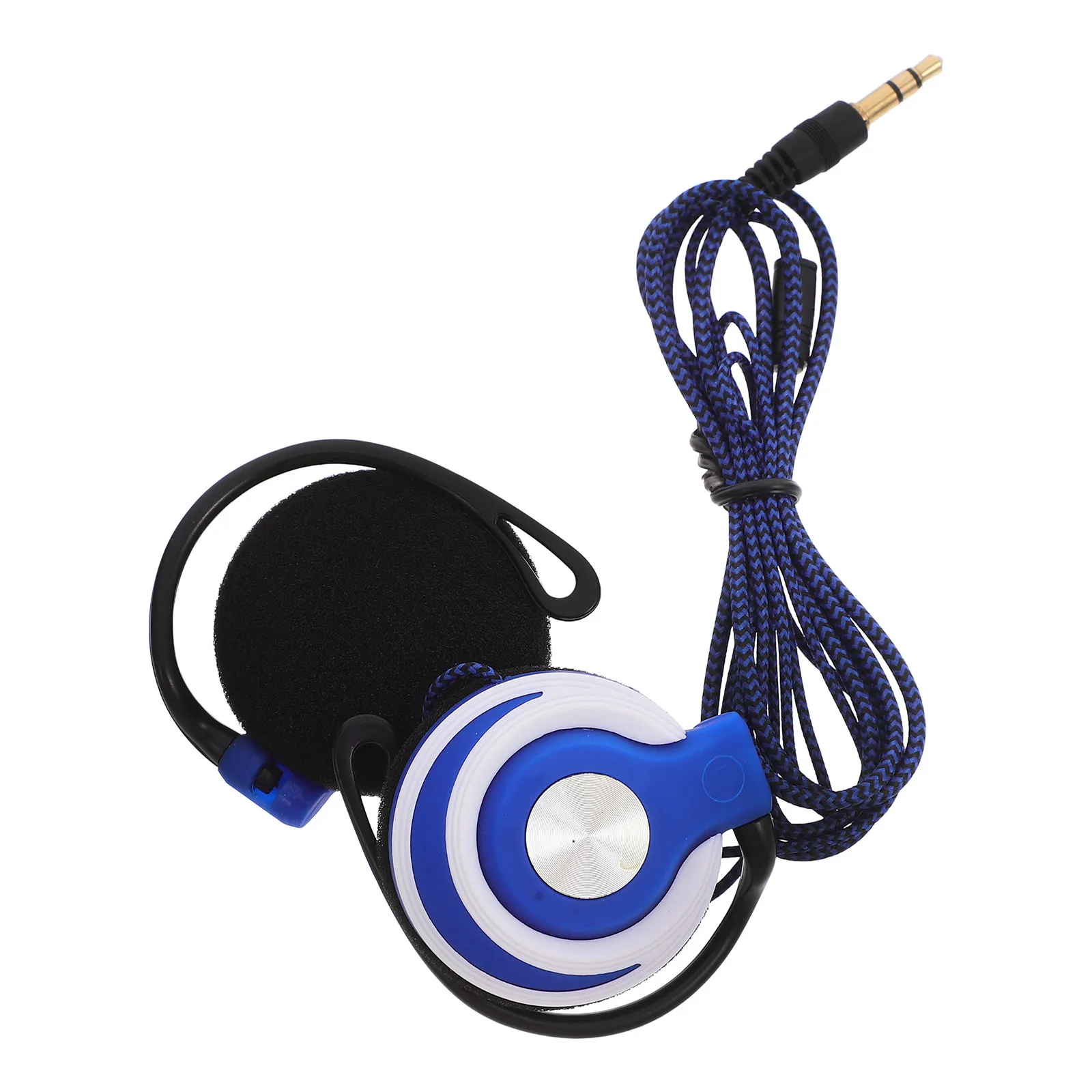 클립온 이어폰 3.5mm 고음질 서라운드 사운드 스포티한 디자인 MP3 플레이어 컴퓨터용 블랙 이어버드 헤드셋