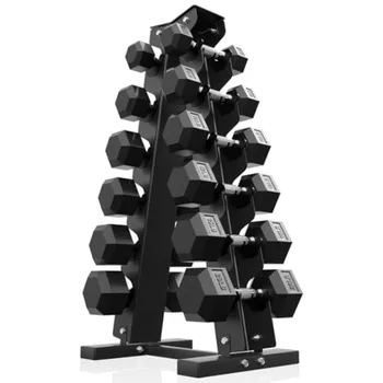 Rubber Encased Hex Dumbbell Set 1
