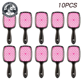 10/20Pcs Hollow Out Hair Comb Elastic Plastic Bristles Detangling Brush Lightweight Hair Styling Comb for Daily Hair Care 1