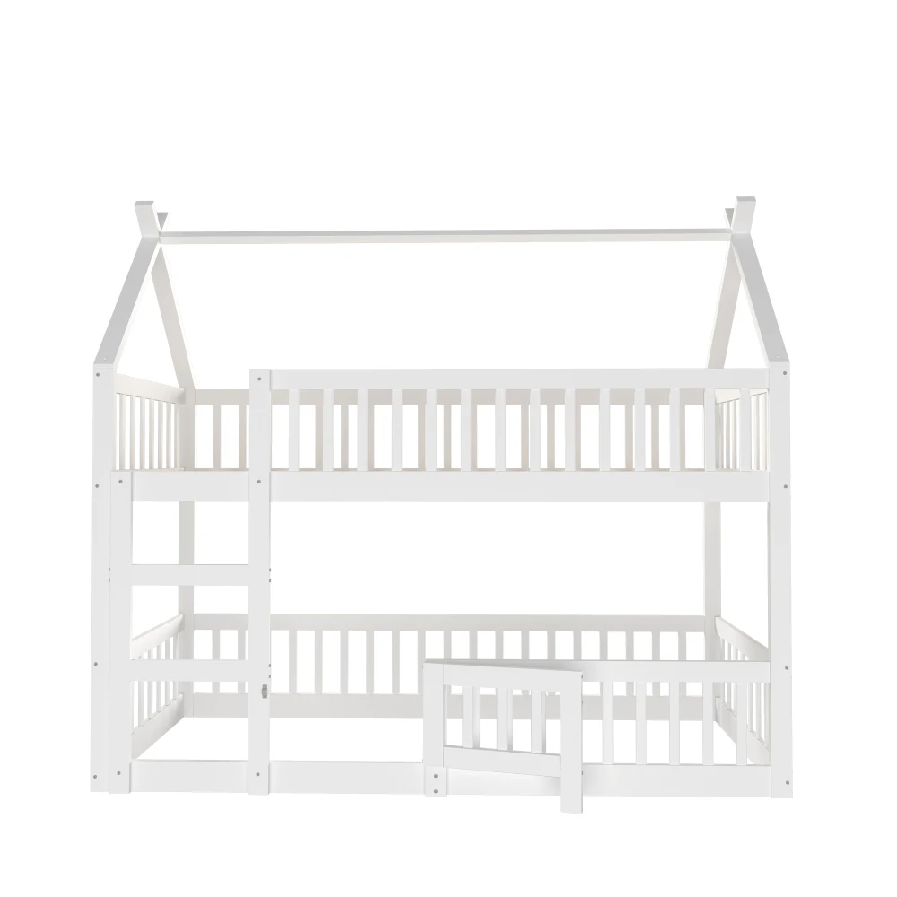 90*200cm/140*200cm Modernes Etagenbett für Kinder, Familienbett für Kinder, mit Treppe, Loft-Design, Etagenbettgestell aus massivem Holz – Detail 20