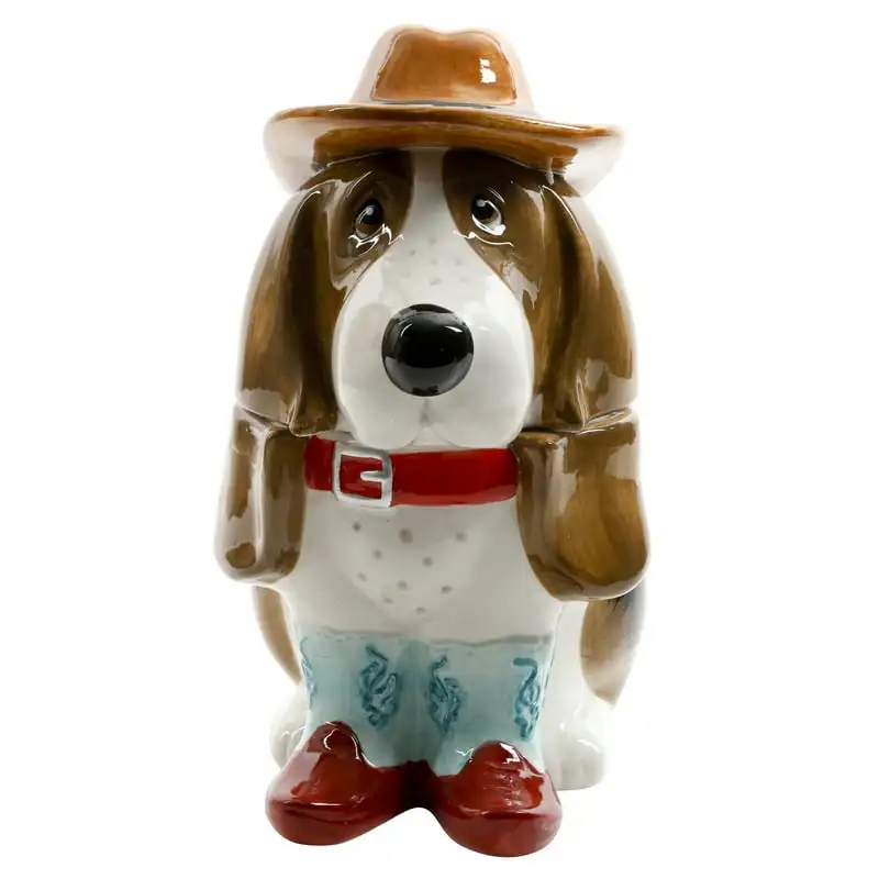

Charlie Stoneware Cookie Jar, 6.69 x 8.46 x 12.48 inches, Turquoise