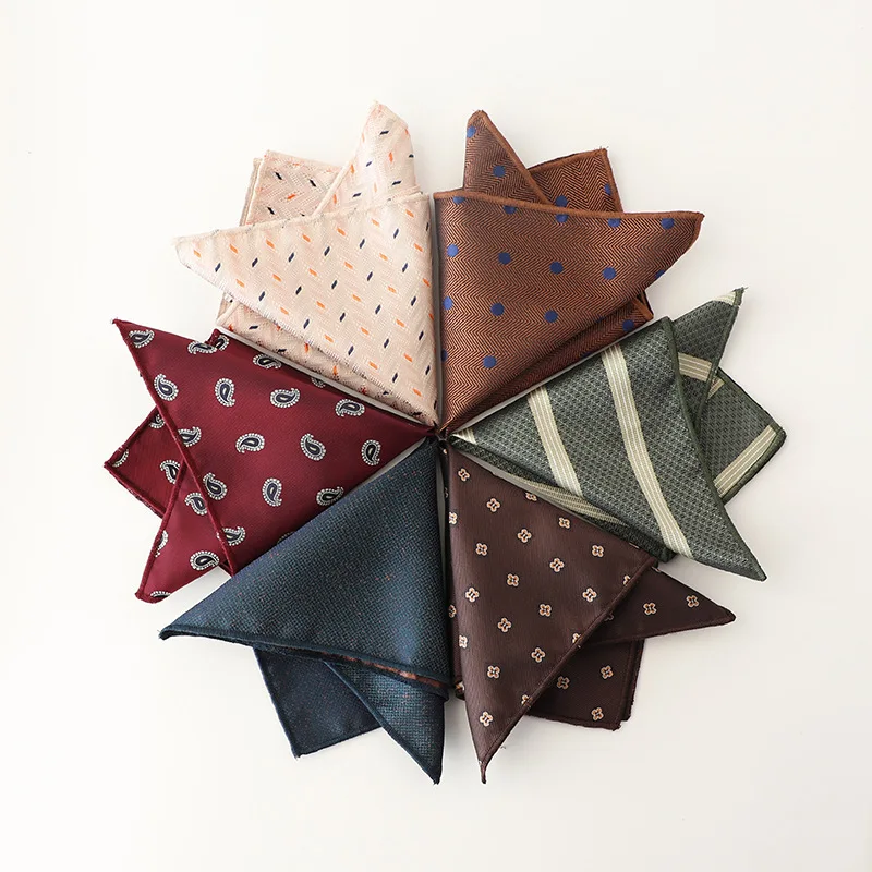 Mouchoir de poche formel de luxe, mouchoir vert rayé de cheval de dessin animé, mouchoir en polyester à pois, mouchoir imbibé, cadeau de fête de mariage, nouveau, 2025