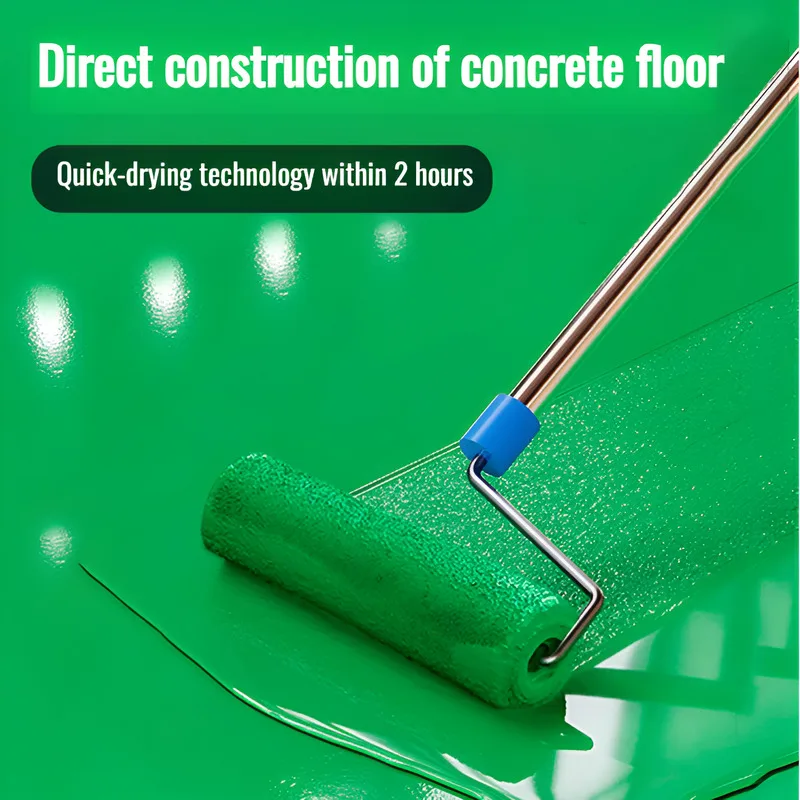 Waterborne epoxy floor paint waterproof indoor selfflowing flat paint Household 3 in 1 waterbased floor coating Decorative epoxy floor paint