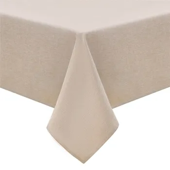 Homaxy Restuarant Rectangle Linen Tablecloths Waterproof Wipeable Fabric Table cloths Kitchen Dining Dirt-Repellent Table Covers 1