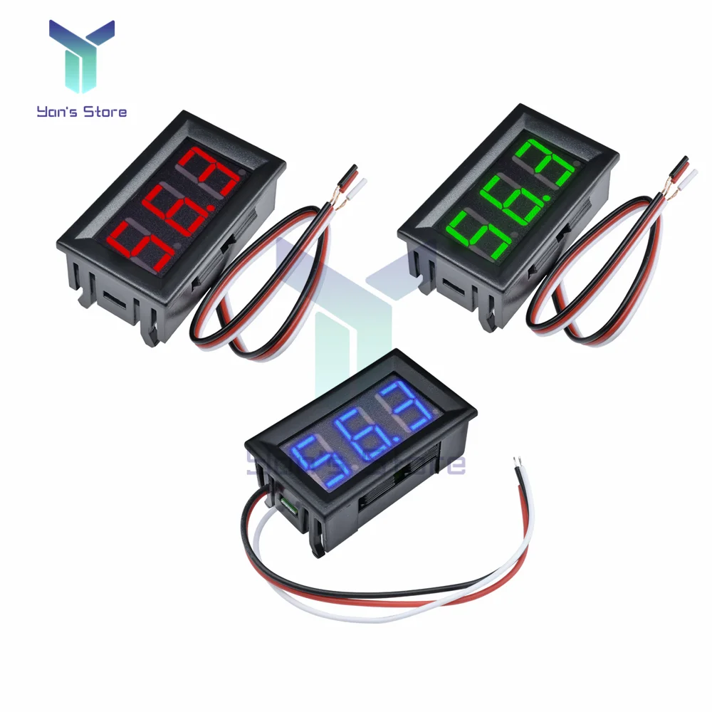 Led Digital Tube Voltmetro Dc 0-99V Voltmetro Tester Dc Amp Panel Meter Voltmetro Monitor Terza Linea Nuovo Voltmetro Strumenti Fai Da Te
