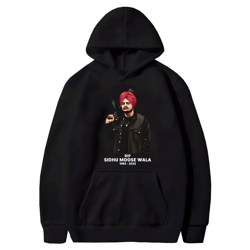 Sidhu Moosewala Hoodies RIP Moose Wala Fans Hooded High Quality Long