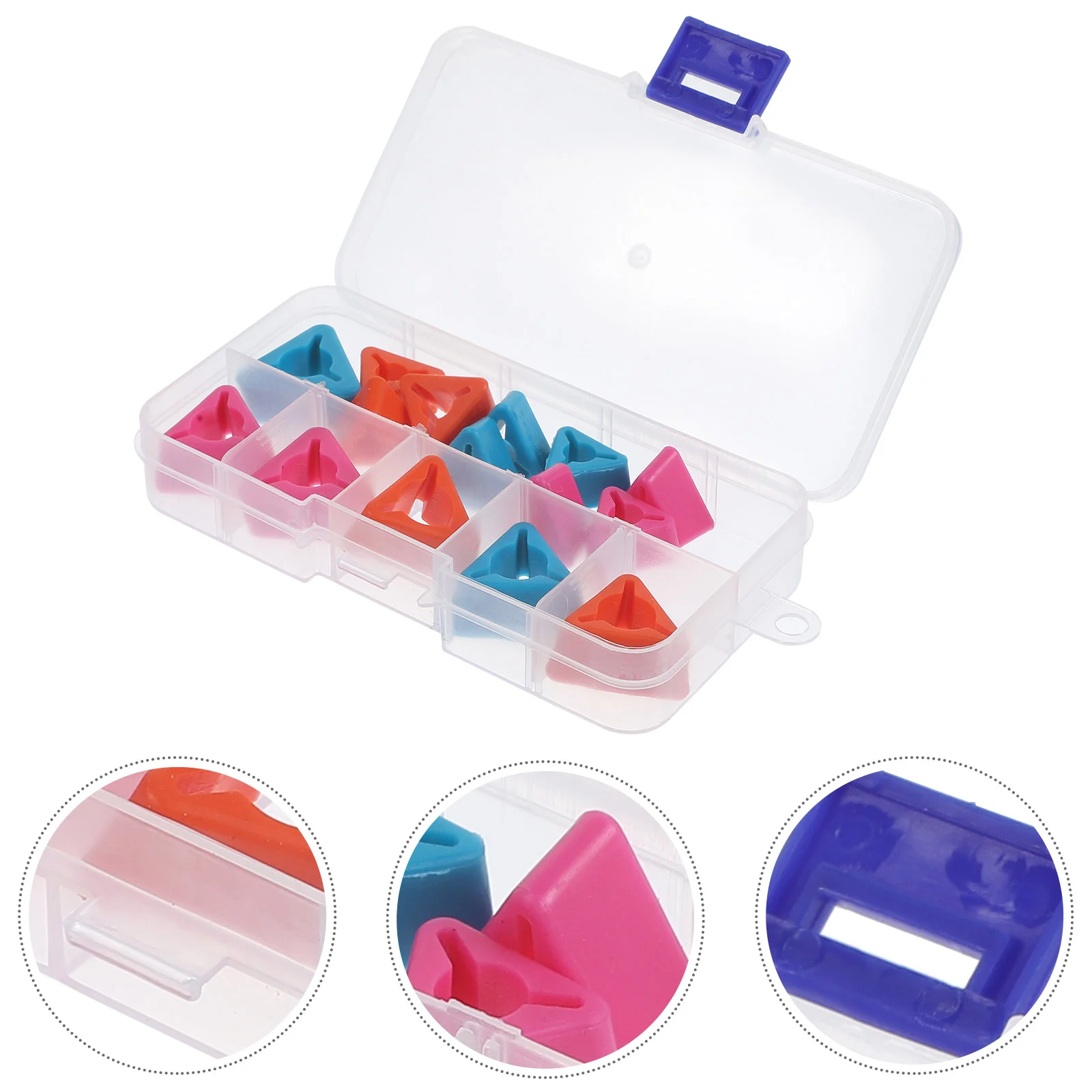 

18 Knitting Point Protectors Stoppers for Knitting Craft DIY Accessories with Storage Box