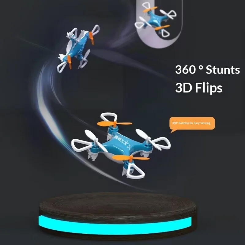 HC702 미니 포켓 드론 RC 쿼드콥터, 고도 유지 기능, 360도 3D 플립, 실내외 비행 완구, 어린이 초보자용 선물