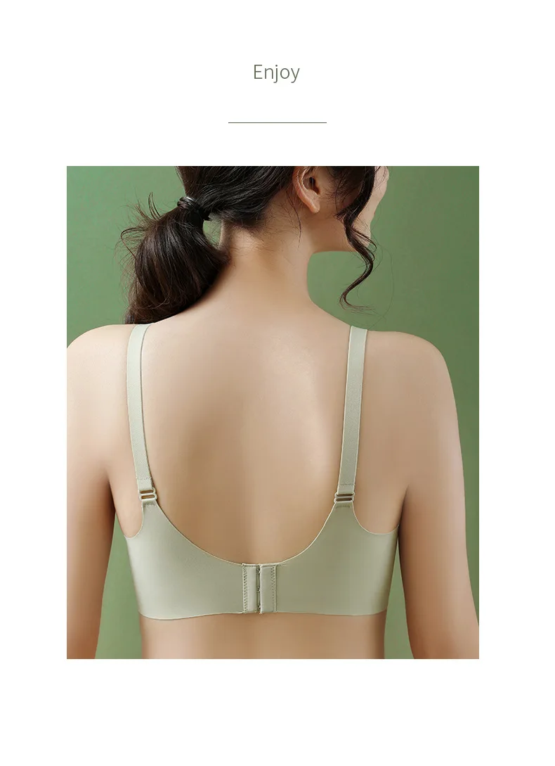 Modal no underwire, no traces, gathered nursing underwear, anti-sagging, beautiful back, thin women soft bra for pregnant women 6