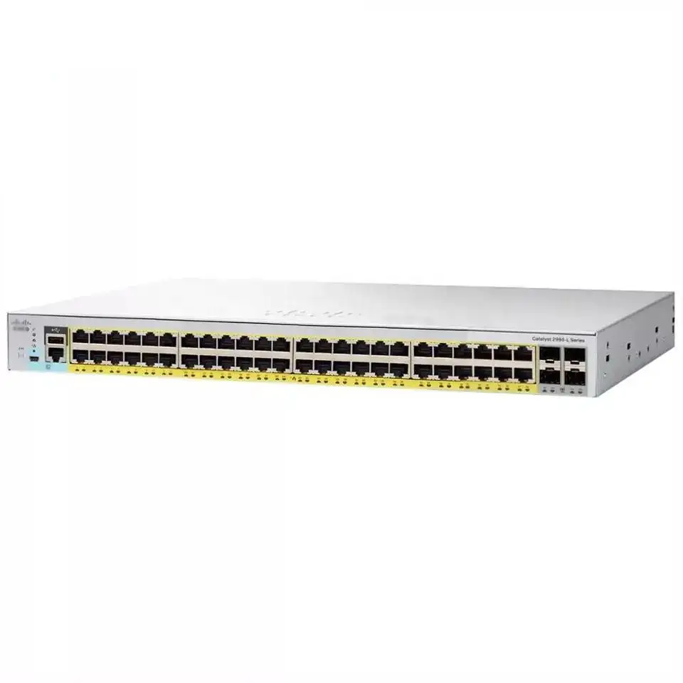 기가비트 이더넷 PoE + 4x10G SFP 네트워크 스위치 WS-C2960L-48PQ-LL, 48 포트, 2960L 시리즈, 신제품