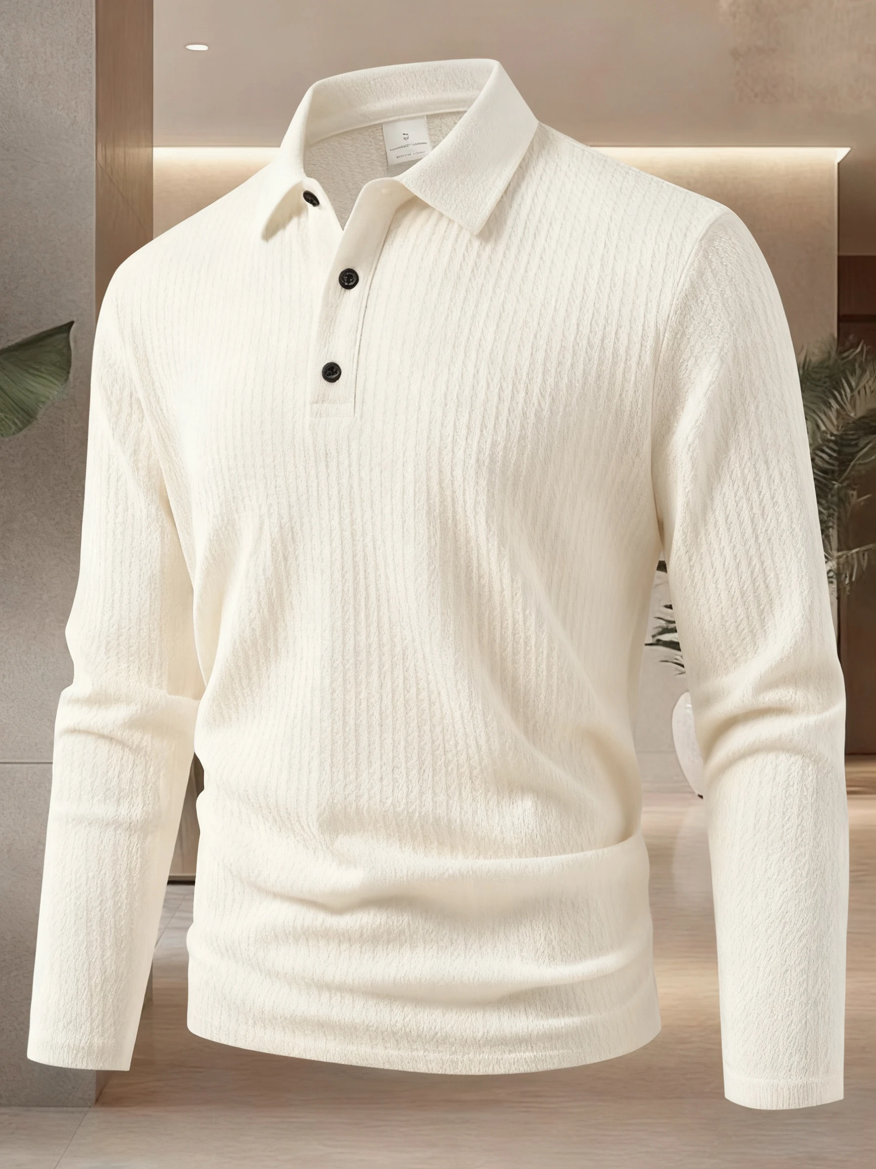 Large size men’s long sleeve polo shirt casual fashion
