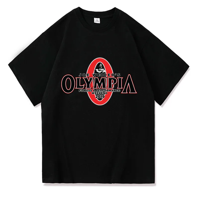 OLYMPIA 남성용 체육관 100% 코튼 티셔츠, 캐주얼 O넥 기본 티셔츠, 남성 클래식 탑 의류, 고품질, 2022 여름 신상