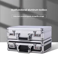 Aluminum Toolbox With Lock Portable Password Suitcase Security Safe Sturdy Hard Case And Flight Case Household Storage Box 1