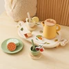 Baby Baby Play House Afternoon Tea Set Toys Coffee Machine Toy Wooden Model Children Play Simulation Coffee Cake Pretend Toys 3