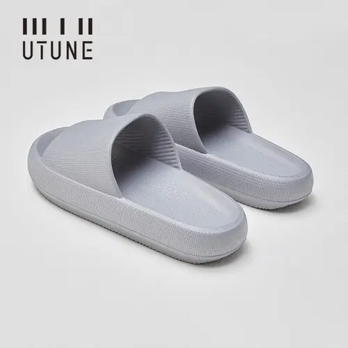 UTUNE EVA 슬라이드 여성용 플랫폼 슬리퍼, 여름 실내 신발, 욕실 비치 샌들, 외부 미끄럼 방지 핑크 슬리퍼 4