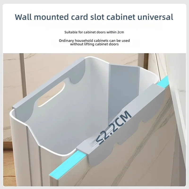 New Kitchen Hanging Folding Trash Can Cabinet High Quality Plastic Creative Hanging Trash Can Space Saving Hanging Waste Bin