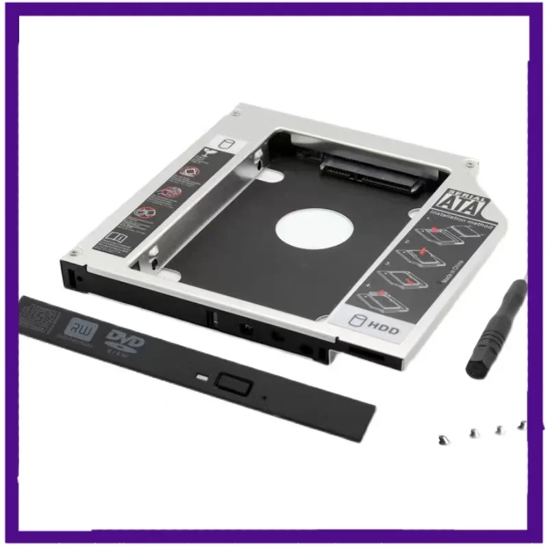 95mm2ndHDDSSDHardDriveOpticalbayCaddyFrameAdapterforLenovo