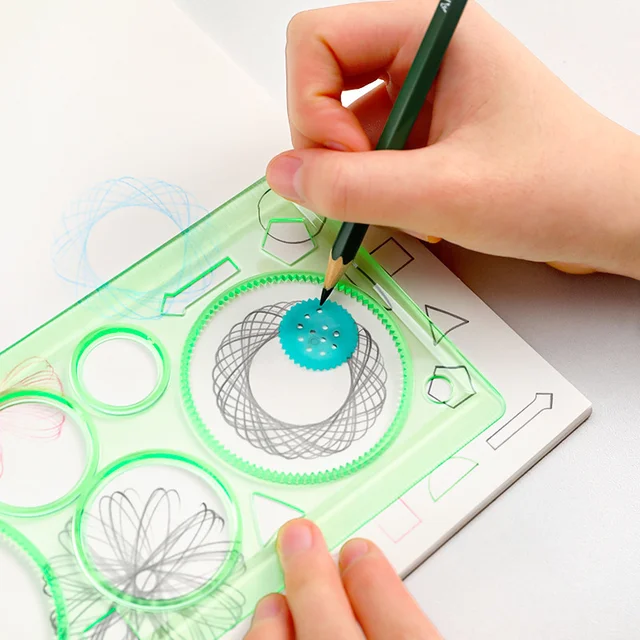 Popular Spirograph Geometric Ruler Children Drafting Toys Multi-function Mathematics Kids Learning Painting Art Tool 4
