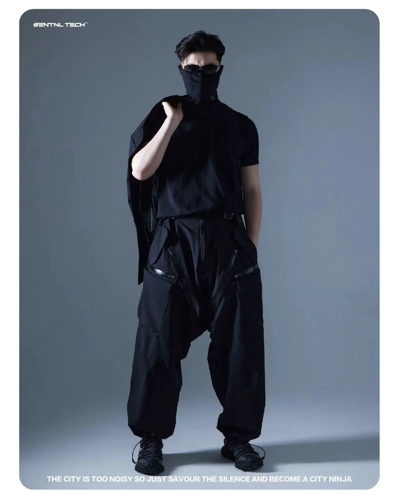 Silenstorm 25 aw Functional windbag low-waisted relaxed cargo wide-leg pants loose-fit multipocket leg op adjustment techwear