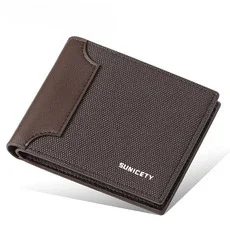 

Новинка, мужской холщовый кошелек с защитой от кражи, трендовая горизонтальная короткая сумка для карт, Холщовый кошелек на молнии с зажимом для денег