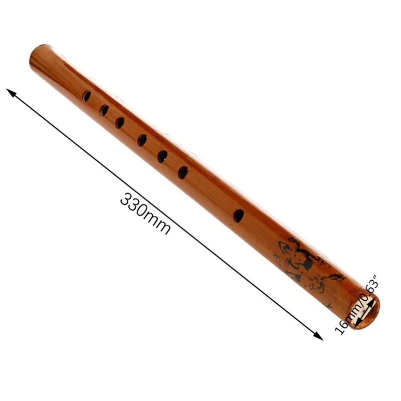 Wooden Traditional 6 Hole Bamboo Flute Clarinet Student Musical Instrument 1Pc