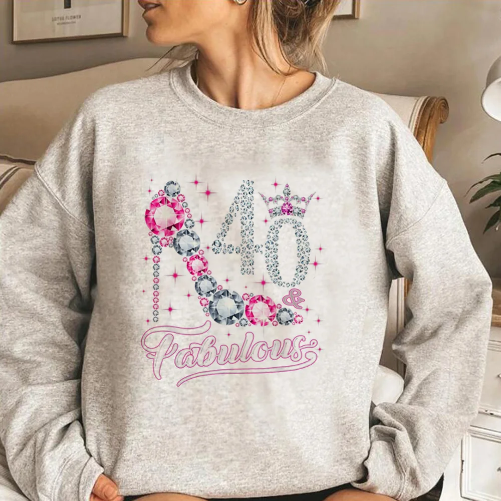 

40 Ans 40th Years Birthday hoodies women y2k aesthetic gothic hoddies Hooded Shirt female graphic sweatshirts
