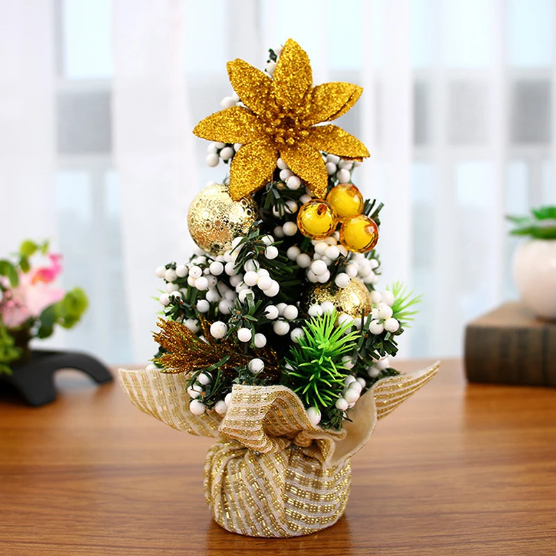 thumbnail image 1 of Mini árbol de Navidad de 20 cm, adorno para escritorio de oficina, regalo para niños, decoración para festivales y fiestas de Año Nuevo, 1 of 5