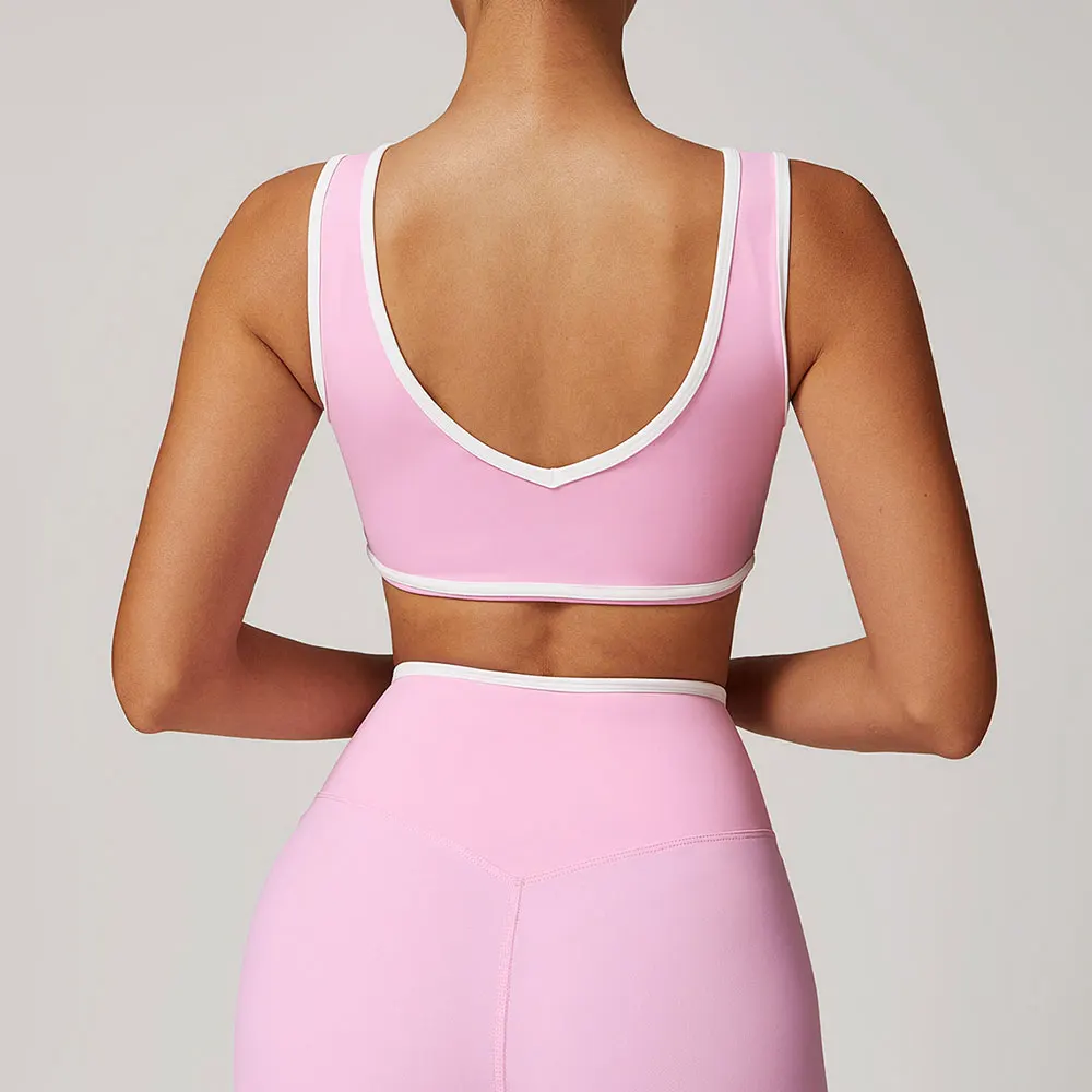 Color Block Push-Up Sports Bra 4
