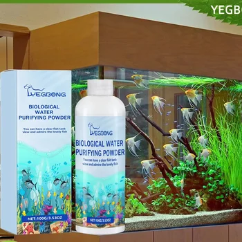 Yegbong Fish Tank เครื่องกรองน้ําสาหร่ายผงทําความสะอาดสาหร่าย Removal Agent Rapid Water Clarifier ปลอดภัยสําหรับ Tropical Fish & พืช 1