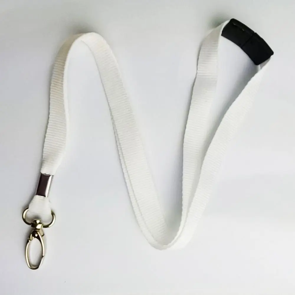 Solid Color Safety Break Metal Clip Lanyard with Lobster Clasp for ID Card Holder (90 cm Length)
