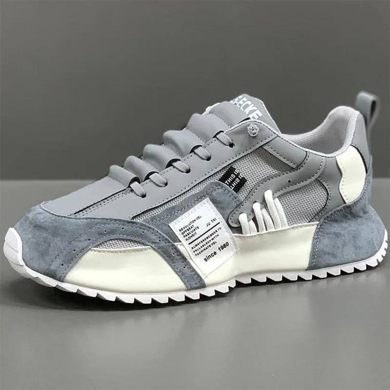 【中古】 There’ll Come A Time UveeHayes Luxury Men Sneakers Summer Mesh Moccasins Lace-up Leather