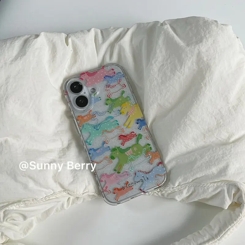 Year of the Horse Cartoon Design Creative Phone Case Y2K Cover