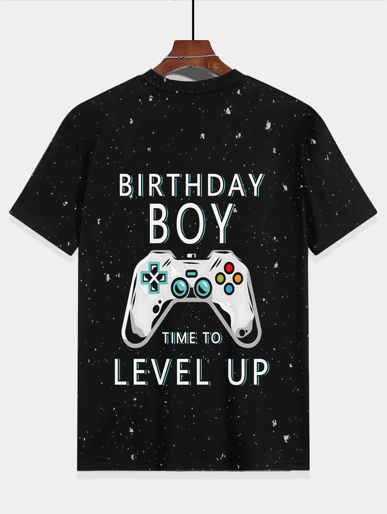 Children Top Shirts Children's Clothing Boys Short Birthday Boy Time To Level Up Sleeve Tops 2024 Kids Clothes Child T-shirt 3
