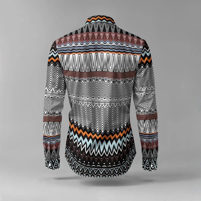 2025 Spring/Summer Fashion Men's Set Printed Simple Long Sleeve Suit Slim Fit Breathable Cotton Blended Casual Wear Resistant Fa_voghion.com